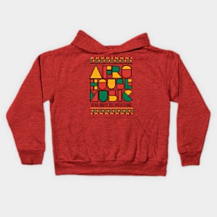 AFRO HOUSE  - Cultured Font (Black) Kids Hoodie